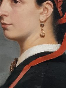 Portrait de Lilia Monti, 1864, détail. 